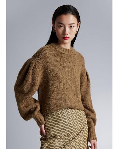 & Other Stories Oversized Knit Jumper - Brown