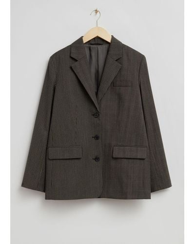 & Other Stories Single-breasted Blazer - Grey