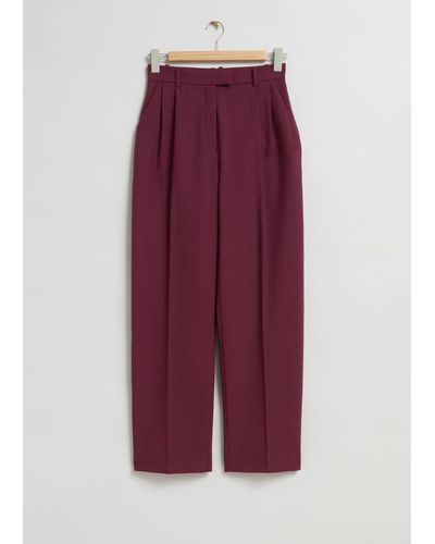 & Other Stories Relaxed Tailored Pants - Gray