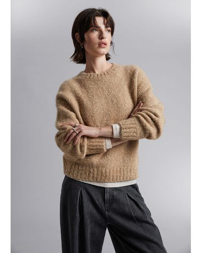 & Other Stories Glitter Knit Sweater - Natural