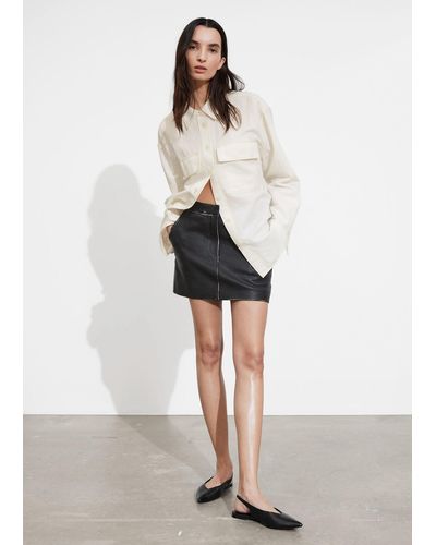 & Other Stories Oversized Utility Shirt - White