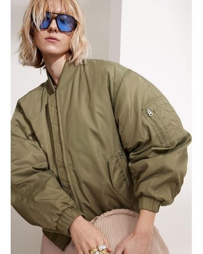 & Other Stories Boxy Zip-up Jacket - Green