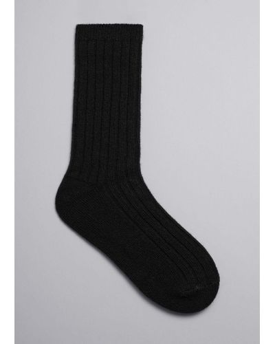 & Other Stories Soft Wool Socks - Black