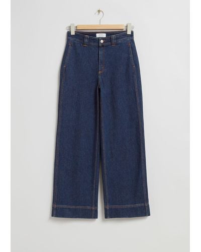 & Other Stories Wide High-waist Jeans - Blue