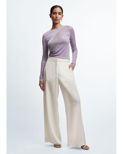& Other Stories Contrast-panel Knit Top - Purple