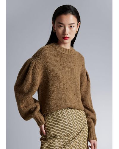 & Other Stories Oversized Knit Sweater - Brown
