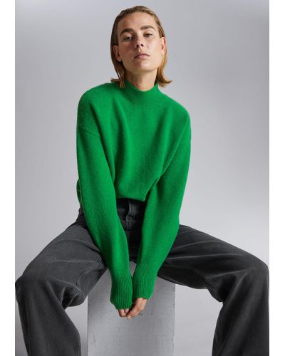 & Other Stories Mock-neck Sweater - Green