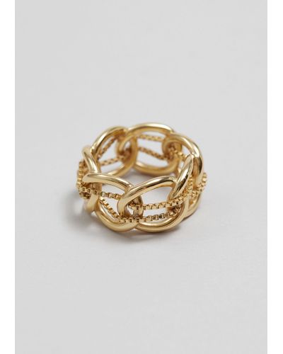 & Other Stories Delicate Chain Ring - Metallic