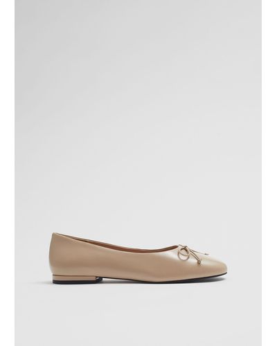 & Other Stories Leather Ballet Flats - Blue