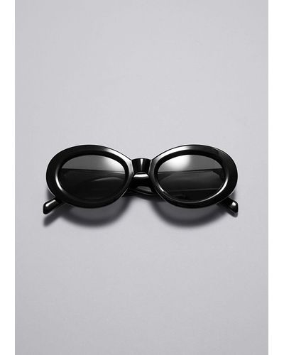 & Other Stories Oval Frame Sunglasses - Grey