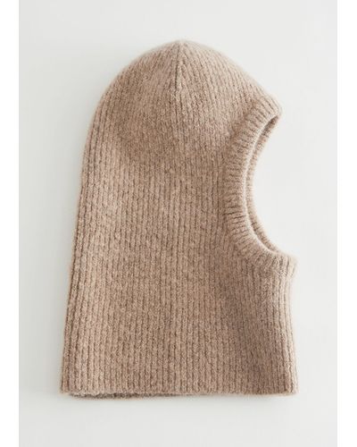 & Other Stories Balaclava Knit Hood - Natural