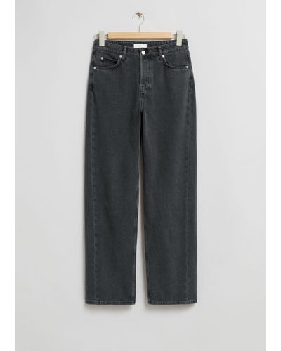 & Other Stories Relaxed Tapered Jeans - Gray