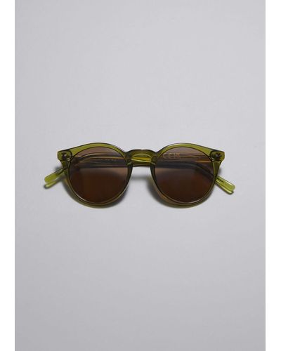 & Other Stories Classic Round Frame Sunglasses - Gray