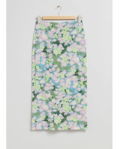 & Other Stories '90s Look Pencil Skirt - Green