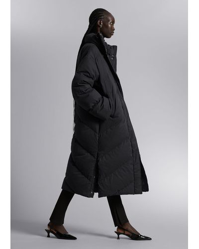& Other Stories Oversized Down Puffer Coat - Black