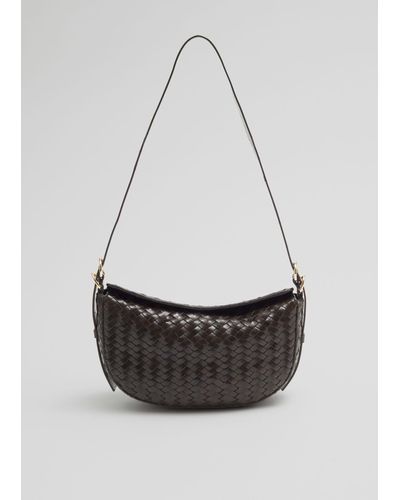 & Other Stories Braided Shoulder Bag - Gray