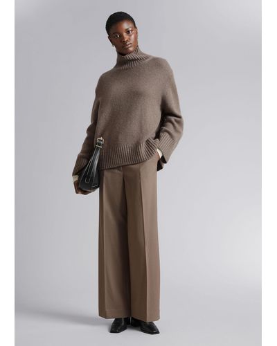 & Other Stories Wide Trousers - Brown