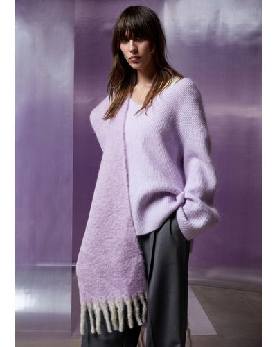 & Other Stories Relaxed Knit Jumper - Purple