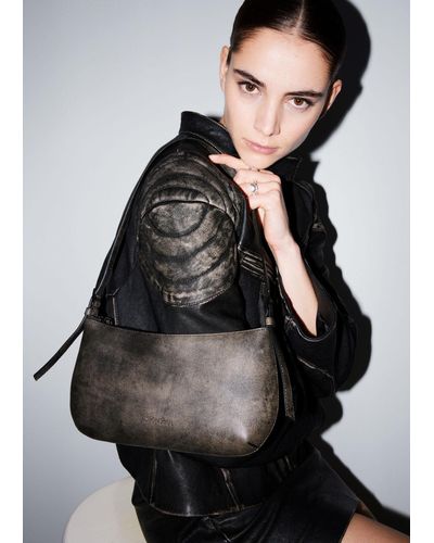 & Other Stories Glossed-leather Shoulder Bag - Black