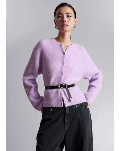 & Other Stories Knitted Cardigan - Purple