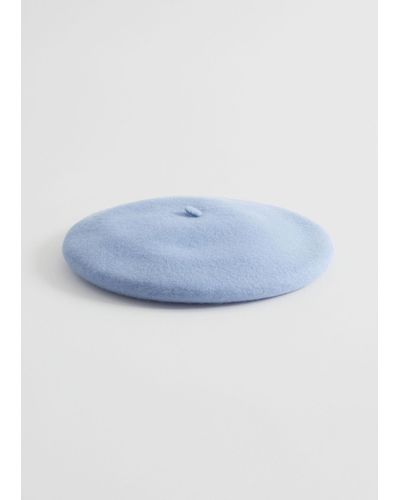 & Other Stories Wool Beret - Blue