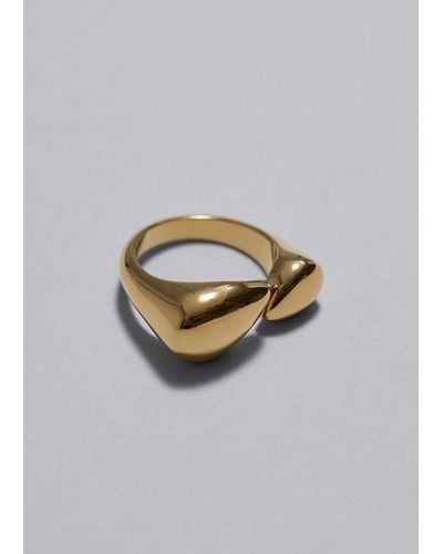 & Other Stories Chunky Open Ring - Metallic