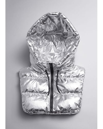 & Other Stories Padded Hood - Grey