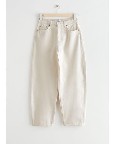& Other Stories Major Cut Cropped Jeans - White