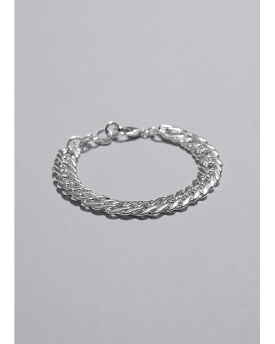 & Other Stories Cable Chain Bracelet - Gray