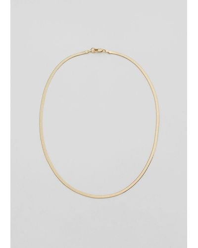 & Other Stories Snake Chain Necklace - White