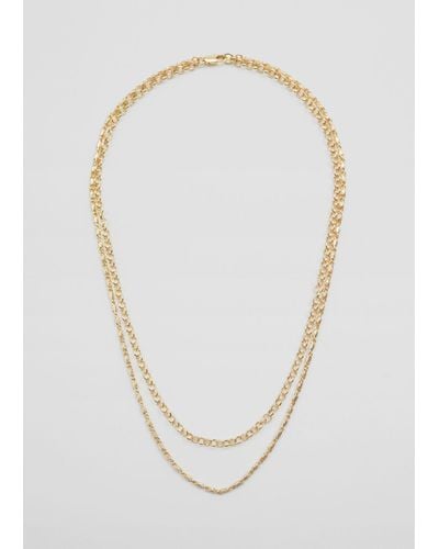 & Other Stories Layered Chain Necklace - Black