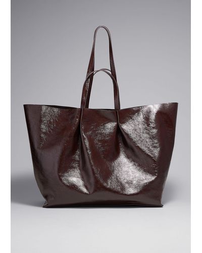 & Other Stories Large Tote Bag - Brown