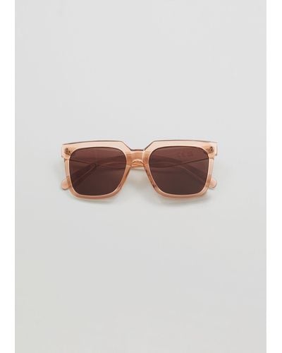 & Other Stories Squared Angular Sunglasses - Brown