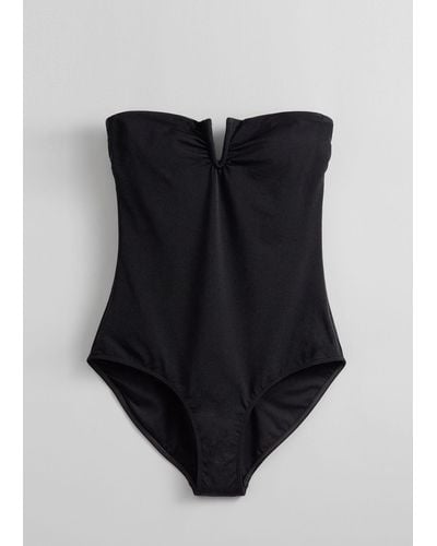 & Other Stories Sweetheart-neck Swimsuit - Black