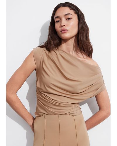 & Other Stories Draped Top - Natural