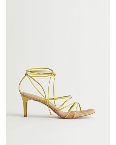 & Other Stories Strappy Leather Sandals - Green