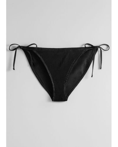 & Other Stories Pleated Mini Briefs - Black