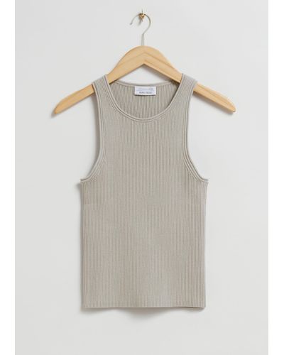 & Other Stories Racer-back Tank Top - Grey
