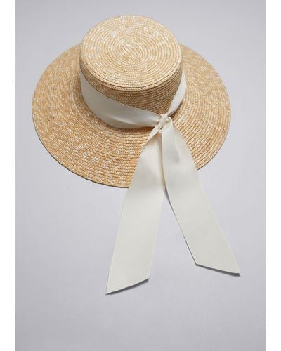 & Other Stories Classic Straw Hat - White