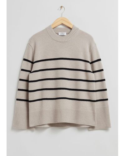 & Other Stories Wool Knit Sweater - Black
