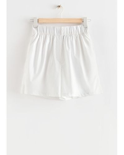 & Other Stories Relaxed Shorts - White