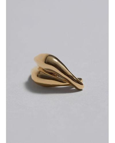 & Other Stories Sculptural Stud Earrings - White