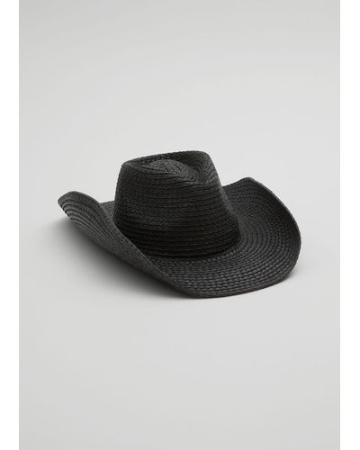 & Other Stories Straw Western Hat - Black