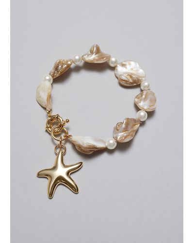 & Other Stories Starfish Shell Bracelet - Metallic