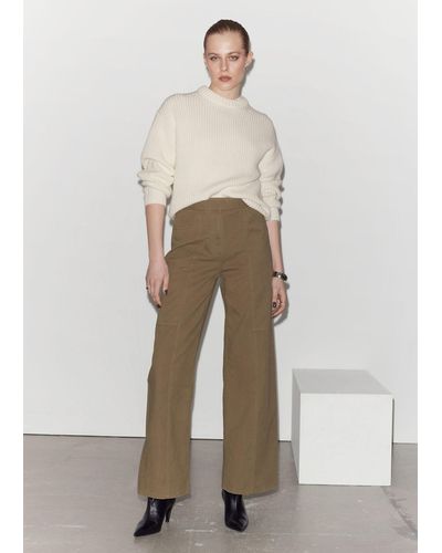 & Other Stories Straight Utility Pants - Natural