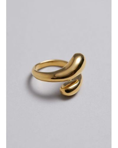 & Other Stories Chunky Open Ring - White