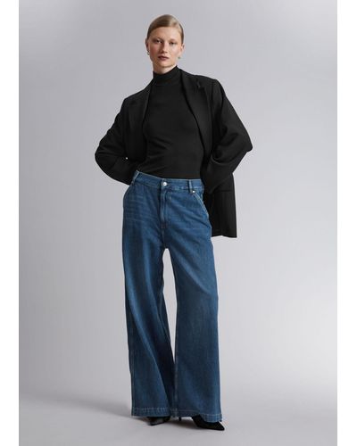 & Other Stories Wide Low-waist Jeans - Blue