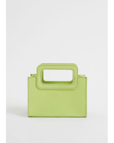 & Other Stories Mini Leather Shoulder Bag - Green