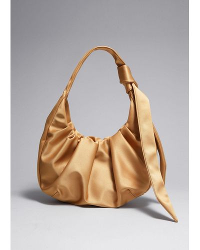 & Other Stories Satin Shoulder Bag - Yellow