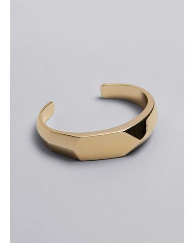 & Other Stories Chunky Cuff Bangle - Natural